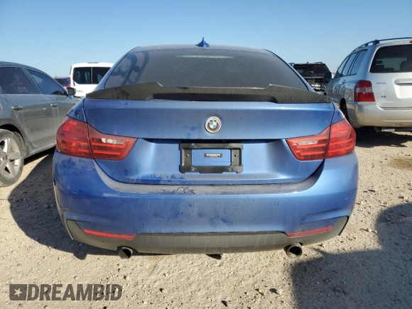 2015 BMW 4 Series 435i xDrive with VIN WBA4B3C56FGV48845, listed as a Copart auction lot 86089704 with 54,626 mi miles and Salvage Title. Bid and sale history available at DreamBid. Image 6.