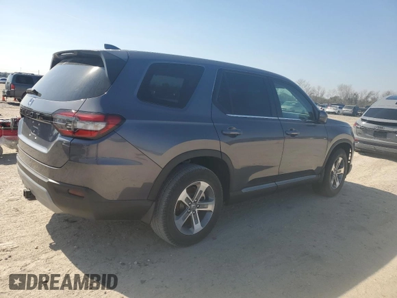 2025 Honda Pilot EX-L with VIN 5FNYG2H46SB013146, listed as a Copart auction lot 45652675 with 201 mi miles and Non Repairable. Bid and sale history available at carsss.com. Image 3.
