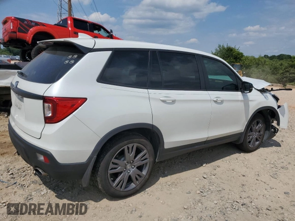 2021 Honda Passport EX-L with VIN 5FNYF7H59MB016165, listed as a Copart auction lot 61999294 with 0 mi miles and Salvage Title. Bid and sale history available at carsss.com. Image 3.