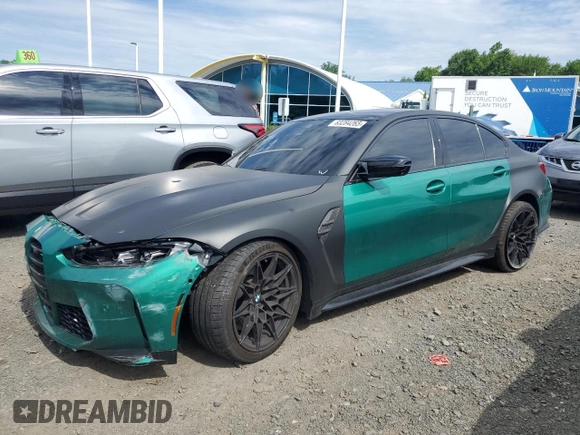 2021 BMW M3 with VIN WBS53AY06MFL18174, listed as a Copart auction lot 63284265 with 29,214 mi miles and Salvage title. Bid and sale history available at DreamBid. Image 1.