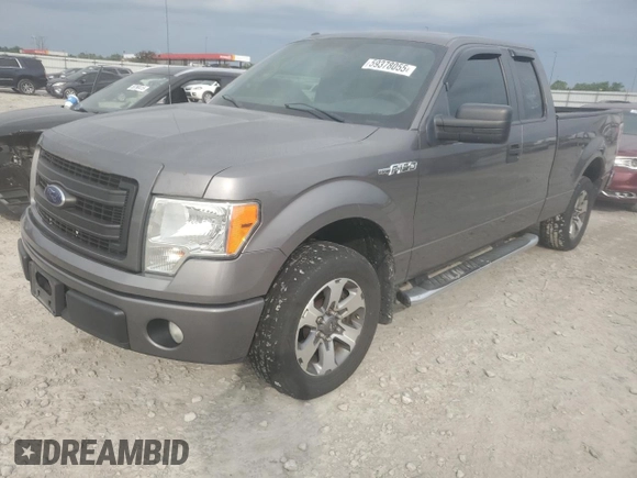 2013 Ford F-150 XL with VIN 1FTEX1CM2DFB20777, listed as a Copart auction lot 59378055 with 163,128 mi miles and Salvage title. Bid and sale history available at DreamBid. Image 1.