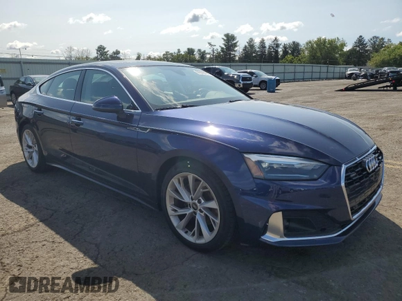 2022 Audi A5 Sportback Premium with VIN WAUABCF50NA011789, listed as a Copart auction lot 66949894 with 22,973 mi miles and Salvage Title. Bid and sale history available at carsss.com. Image 4.