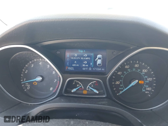 2013 Ford Focus SE with VIN 1FADP3F23DL355181, listed as a IAAI auction lot 42103742 with 171,594 mi miles. Bid and sale history available at carsss.com. Image 7.