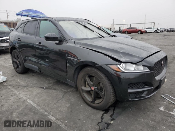 2018 Jaguar F-PACE 30t Premium with VIN SADCJ2GX9JA296399, listed as a Copart auction lot 86770484 with 0 mi miles and Salvage Title. Bid and sale history available at carsss.com. Image 4.