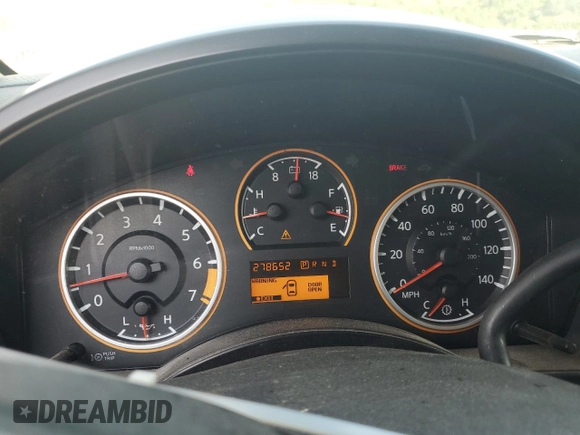 2010 Nissan Titan SE with VIN 1N6BA0CH1AN313499, listed as a Copart auction lot 62477765 with 278,652 mi miles and Salvage title. Bid and sale history available at DreamBid. Image 9.