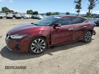 2019 Nissan Maxima SV with VIN 1N4AA6AV5KC367983, listed as a Copart auction lot 56866315 with 87,692 mi miles and Salvage title. Bid and sale history available at DreamBid. Image 1.