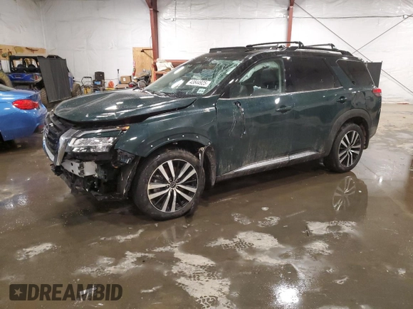 2024 Nissan Pathfinder Platinum z VIN 5N1DR3DK2RC202673, wystawiony jako Copart lot #43844925 z przebiegiem 16 813 mil mil oraz Szkoda całkowita • Salvage title. Historia ofert i sprzedaży dostępna na DreamBid. Obrazek 1.