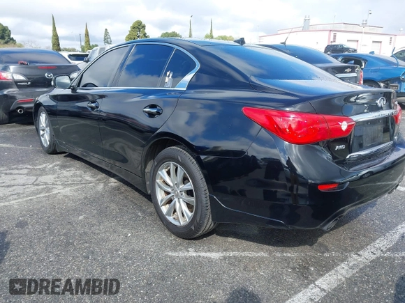 2014 Infiniti Q50 Premium with VIN JN1BV7AR2EM685587, listed as a IAAI auction lot 41777563 with 134,443 mi miles and . Bid and sale history available at DreamBid. Image 3.