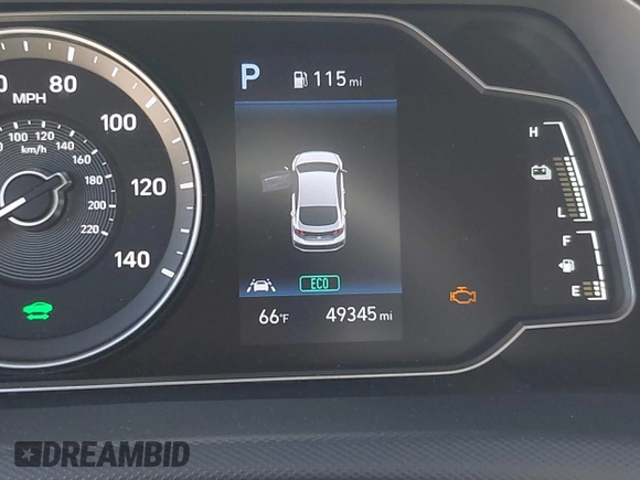 2020 Hyundai Ioniq Blue with VIN KMHC65LCXLU242673, listed as a IAAI auction lot 42033374 with 49,345 mi miles and . Bid and sale history available at DreamBid. Image 15.
