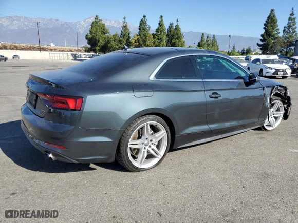 2019 Audi A5 Coupe Premium with VIN WAUSNAF52KA058821, listed as a Copart auction lot 74529494 with 35,697 mi miles and Salvage Title. Bid and sale history available at carsss.com. Image 3.