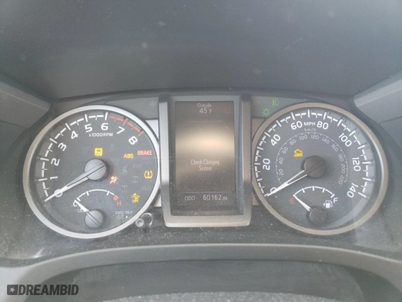 2020 Toyota Tacoma 4WD SR5 with VIN 5TFCZ5AN4LX231599, listed as a Copart auction lot 52105115 with 60,162 mi miles and Salvage Title. Bid and sale history available at carsss.com. Image 9.