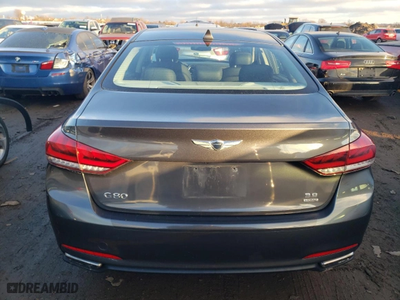 2017 Genesis G80 3.8L with VIN KMHGN4JE3HU203160, listed as a Copart auction lot 40464484 with 84,936 mi miles. Bid and sale history available at carsss.com. Image 6.