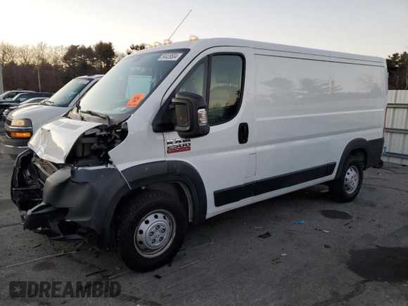 2021 Ram ProMaster Cargo with VIN 3C6LRVVG6ME554234, listed as a Copart auction lot 84409504 with 74,692 mi miles and Salvage Title. Bid and sale history available at DreamBid. Image 1.