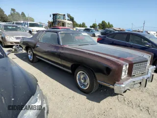 1976 Chevrolet Monte Carlo z VIN 1H57L6Z427472, wystawiony jako Copart lot #58806805 z przebiegiem 88 259 mil mil oraz Czysty tytuł • Clean title. Historia ofert i sprzedaży dostępna na DreamBid. Obrazek 4.