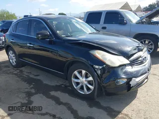 2010 Infiniti EX Journey with VIN JN1AJ0HP9AM700938, listed as a IAAI auction lot 41949431 with 168,910 mi miles. Bid and sale history available at carsss.com. Image 1.