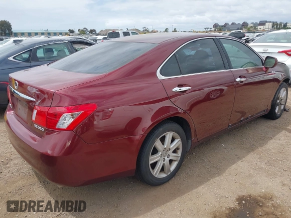 2007 Lexus ES 350 with VIN JTHBJ46G772051025, listed as a IAAI auction lot 42130494 with 185,030 mi miles. Bid and sale history available at carsss.com. Image 4.