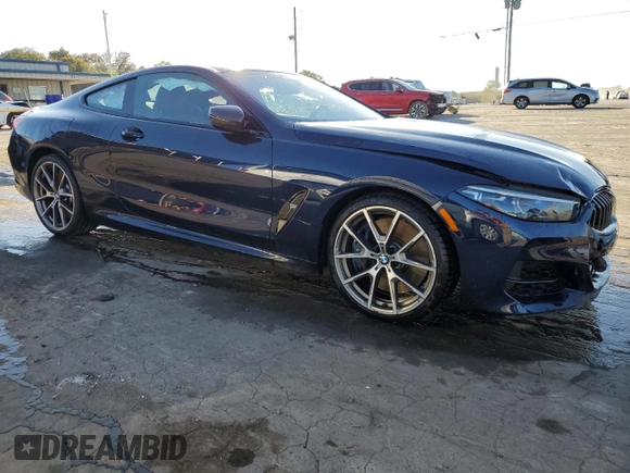 2019 BMW 8 Series M850i xDrive with VIN WBABC4C58KBU96541, listed as a Copart auction lot 75816644 with 24,078 mi miles and Salvage Title. Bid and sale history available at carsss.com. Image 4.