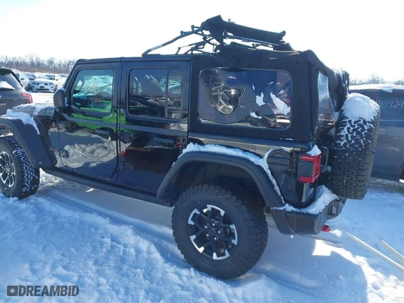 2024 Jeep Wrangler Rubicon with VIN 1C4PJXFG7RW357260, listed as a IAAI auction lot 40819801 with 3,890 mi miles. Bid and sale history available at carsss.com. Image 3.