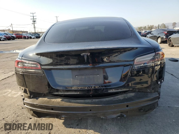 2022 Tesla Model S with VIN 5YJSA1E51NF482745, listed as a Copart auction lot 42562955 with 75,573 mi miles and Salvage Title. Bid and sale history available at DreamBid. Image 6.
