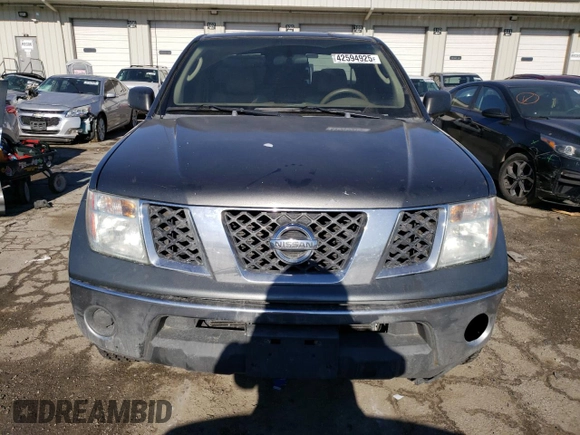 2007 Nissan Frontier SE with VIN 1N6AD06U57C420815, listed as a Copart auction lot 42594925 with 256,851 mi miles and Salvage title. Bid and sale history available at DreamBid. Image 5.