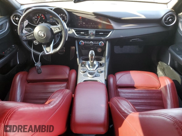 2022 Alfa Romeo Giulia Veloce with VIN ZARFAMBN7N7653310, listed as a Copart auction lot 88539535 with 17,289 mi miles and Salvage Title. Bid and sale history available at carsss.com. Image 8.