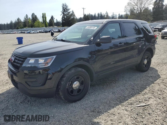 2016 Ford Utility Police Interceptor with VIN 1FM5K8AR9GGD32060, listed as a Copart auction lot 54308145 with 117,314 mi miles and Salvage Title. Bid and sale history available at carsss.com. Image 1.