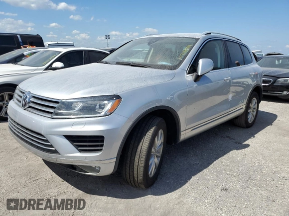 2017 Volkswagen Touareg Sport with VIN WVGEF7BP4HD003359, listed as a Copart auction lot 74714594 with Not Provided miles and Salvage Title. Bid and sale history available at DreamBid. Image 1.