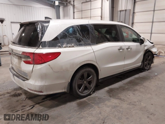 2022 Honda Odyssey EX with VIN 5FNRL6H59NB033332, listed as a IAAI auction lot 41557746 with 205,504 mi miles and . Bid and sale history available at DreamBid. Image 4.