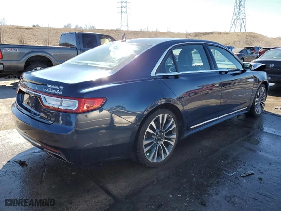 2017 Lincoln Continental Reserve with VIN 1LN6L9NC1H5631469, listed as a Copart auction lot 46851885 with 55,207 mi miles and Salvage Title. Bid and sale history available at carsss.com. Image 3.