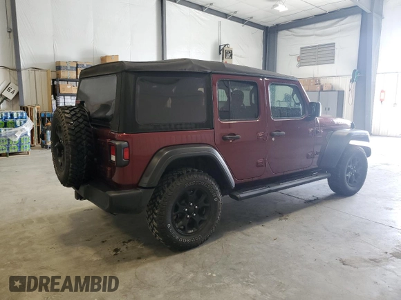 2021 Jeep Wrangler Unlimited Willys with VIN 1C4HJXDGXMW621782, listed as a Copart auction lot 49469275 with 60,388 mi miles and Clean title. Bid and sale history available at DreamBid. Image 3.