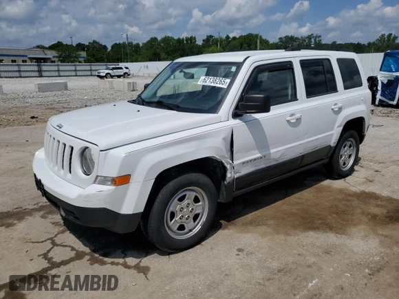 2014 Jeep Patriot Sport with VIN 1C4NJPBA1ED618087, listed as a Copart auction lot 62138265 with 113,914 mi miles and Non repairable. Bid and sale history available at DreamBid. Image 1.
