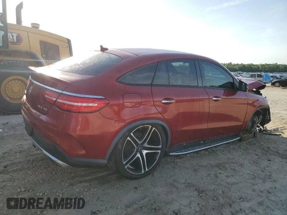 2017 Mercedes-Benz GLE 43 AMG with VIN 4JGED6EB4HA056788, listed as a Copart auction lot 56858045 with Not provided miles and Salvage title. Bid and sale history available at DreamBid. Image 3.