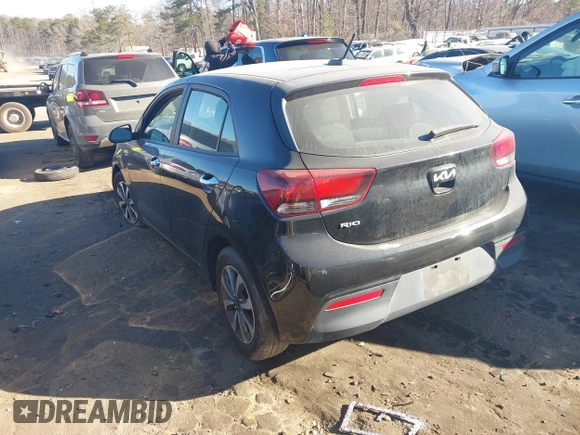 2022 Kia Rio S with VIN 3KPA25AD8NE443590, listed as a IAAI auction lot 41684325 with 73,231 mi miles and . Bid and sale history available at DreamBid. Image 3.