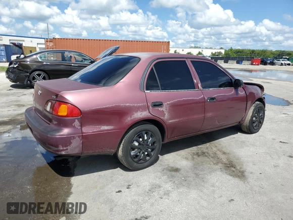 1998 Toyota Corolla VE with VIN 1NXBR12E5WZ041539, listed as a Copart auction lot 61736825 with Not provided miles and Salvage title. Bid and sale history available at DreamBid. Image 3.