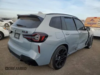 2022 BMW X3 M with VIN 5YM13EC06N9J81474, listed as a Copart auction lot 81601164 with 0 mi miles and Salvage Title. Bid and sale history available at carsss.com. Image 3.
