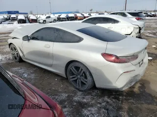 2022 BMW 8 Series 840i with VIN WBAAE2C02NCH19883, listed as a Copart auction lot 45468945 with 0 mi miles and Clean Title. Bid and sale history available at carsss.com. Image 2.