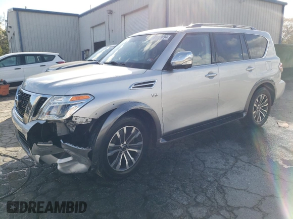 2020 Nissan Armada SL with VIN JN8AY2ND6L9106431, listed as a Copart auction lot 85059094 with 122,697 mi miles and Salvage Title. Bid and sale history available at carsss.com. Image 1.