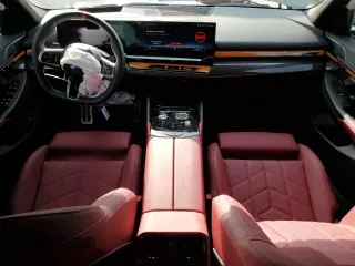 2024 BMW i5 M60 with VIN WBY43FK00RCR71826, listed as a Copart auction lot 72140144 with 5,987 mi miles and Salvage Title. Bid and sale history available at carsss.com. Image 8.