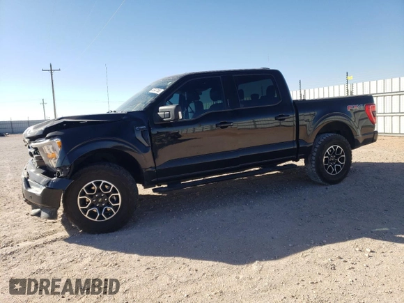 2021 Ford F-150 XL with VIN 1FTFW1E83MFA50598, listed as a Copart auction lot 47647185 with 58,086 mi miles and Salvage Title. Bid and sale history available at carsss.com. Image 1.