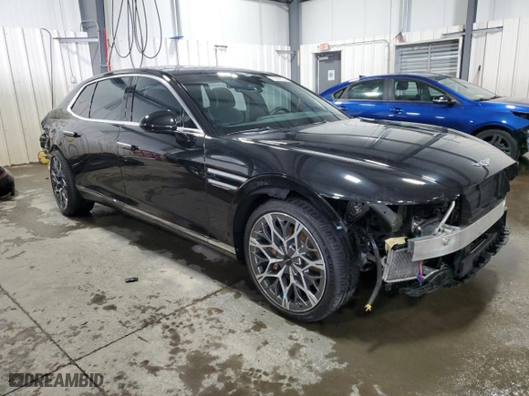 2024 Genesis G90 e-SC with VIN KMTFC4SD9RU039587, listed as a Copart auction lot 47889135 with 16,402 mi miles and Non Repairable. Bid and sale history available at carsss.com. Image 4.