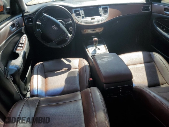 2013 Hyundai Genesis 3.8L with VIN KMHGC4DD1DU236807, listed as a Copart auction lot 73821504 with 0 mi miles and Salvage Title. Bid and sale history available at carsss.com. Image 8.