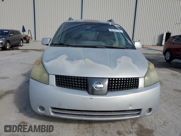 2004 Nissan Quest SE with VIN 5N1BV28U44N369591, listed as a Copart auction lot 86187734 with 250,755 mi miles and Salvage Title. Bid and sale history available at carsss.com. Image 5.