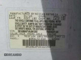 2010 Nissan Sentra S with VIN 3N1AB6AP1AL661282, listed as a Copart auction lot 56645605 with 128,504 mi miles and Salvage title. Bid and sale history available at DreamBid. Image 13.