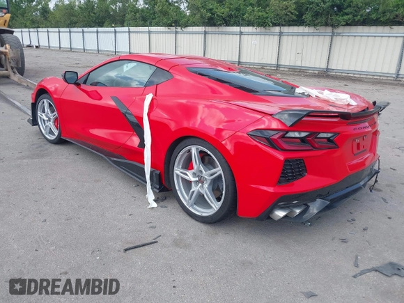 2023 Chevrolet Corvette 2LT with VIN 1G1YB2D47P5100608, listed as a IAAI auction lot 42103534 with 19,694 mi miles and . Bid and sale history available at DreamBid. Image 3.
