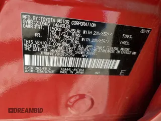2015 Toyota RAV4 LE with VIN JTMBFREV9FD126259, listed as a Copart auction lot 62152715 with 30,953 mi miles and Salvage title. Bid and sale history available at DreamBid. Image 12.