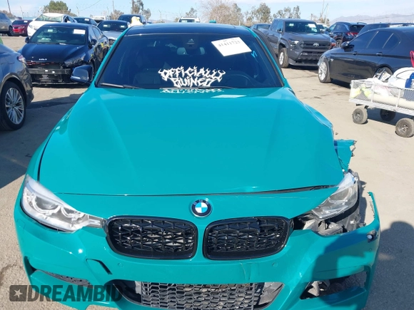 2014 BMW 3 Series 335i with VIN WBA3A9C52EF686470, listed as a IAAI auction lot 41411723 with 89,816 mi miles. Bid and sale history available at carsss.com. Image 12.