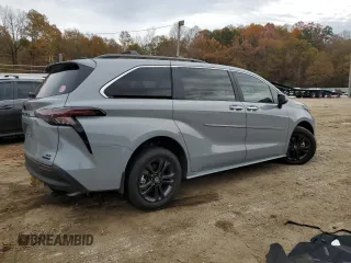2024 Toyota Sienna LE with VIN 5TDCSKFC1RS147832, listed as a Copart auction lot 84854394 with 6,025 mi miles and Salvage Title. Bid and sale history available at carsss.com. Image 3.
