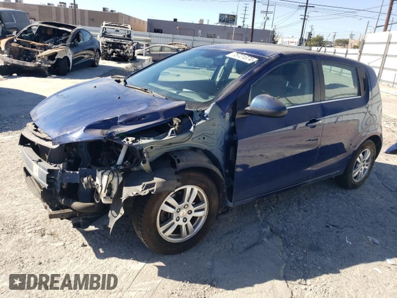 2012 Chevrolet Sonic LT with VIN 1G1JC6SBXC4216103, listed as a Copart auction lot 75721374 with 69,048 mi miles and Salvage Title. Bid and sale history available at carsss.com. Image 1.