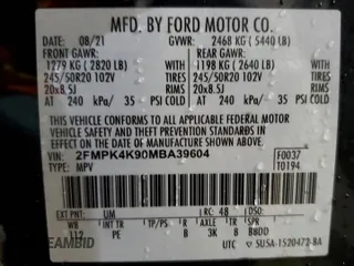 2021 Ford Edge Titanium z VIN 2FMPK4K90MBA39604, wystawiony jako Copart lot #55942265 z przebiegiem 28 117 mil mil oraz Nie do naprawy • Non repairable. Historia ofert i sprzedaży dostępna na DreamBid. Obrazek 14.