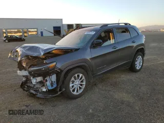 2022 Jeep Cherokee Latitude Lux z VIN 1C4PJMMN1ND535833, wystawiony jako Copart lot #80052434 z przebiegiem 19 625 mil mil oraz Szkoda całkowita • Salvage title. Historia ofert i sprzedaży dostępna na DreamBid. Obrazek 1.